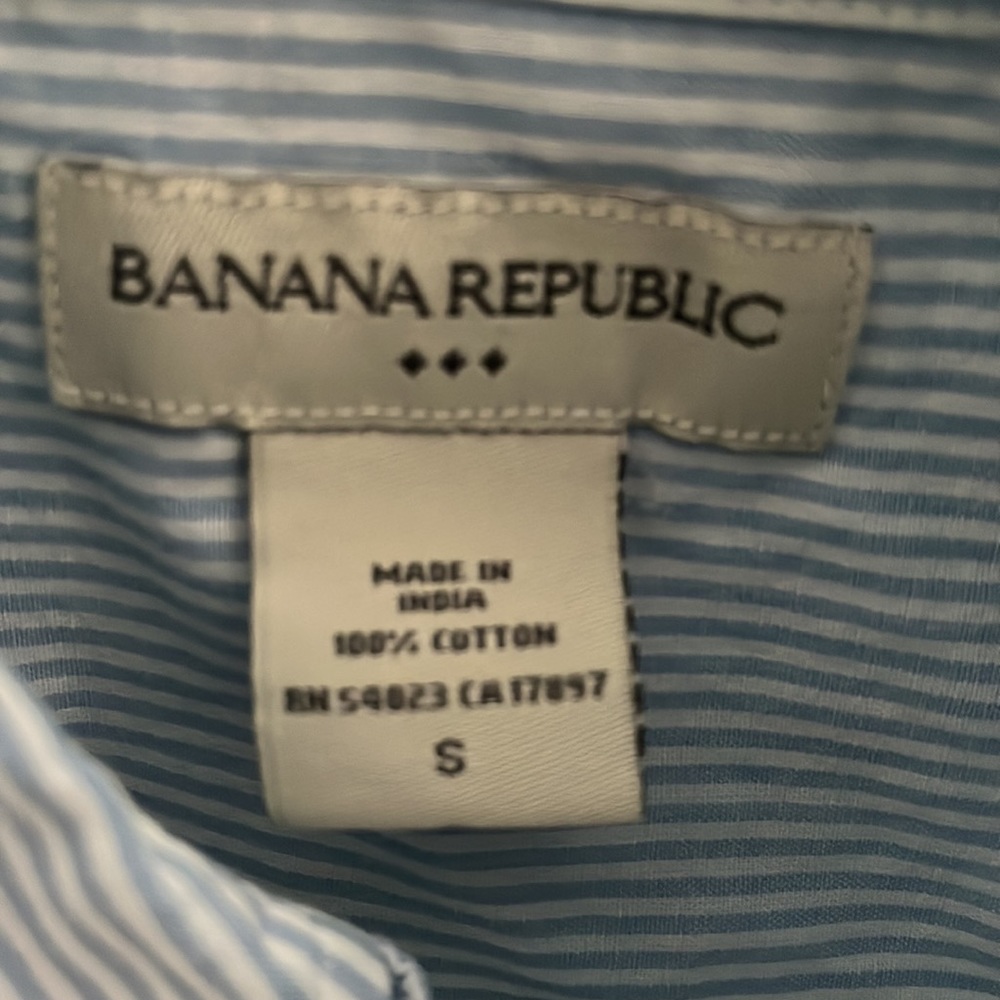 Banana republic linen strip shirt - Picture 2 of 3